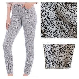 Ella Moss High Rise Skinny Ankle Jeans Size 29 US 8 Junior Grey Black Cheetah